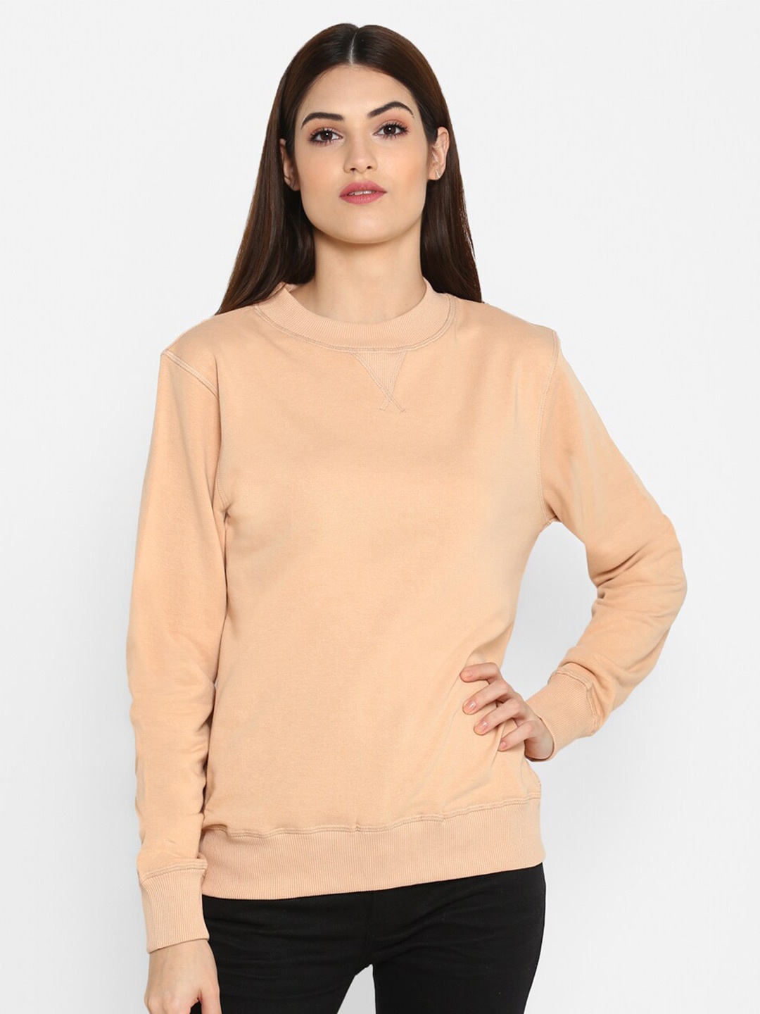 

Alan Jones Round Neck Long Sleeves Sweatshirt, Beige