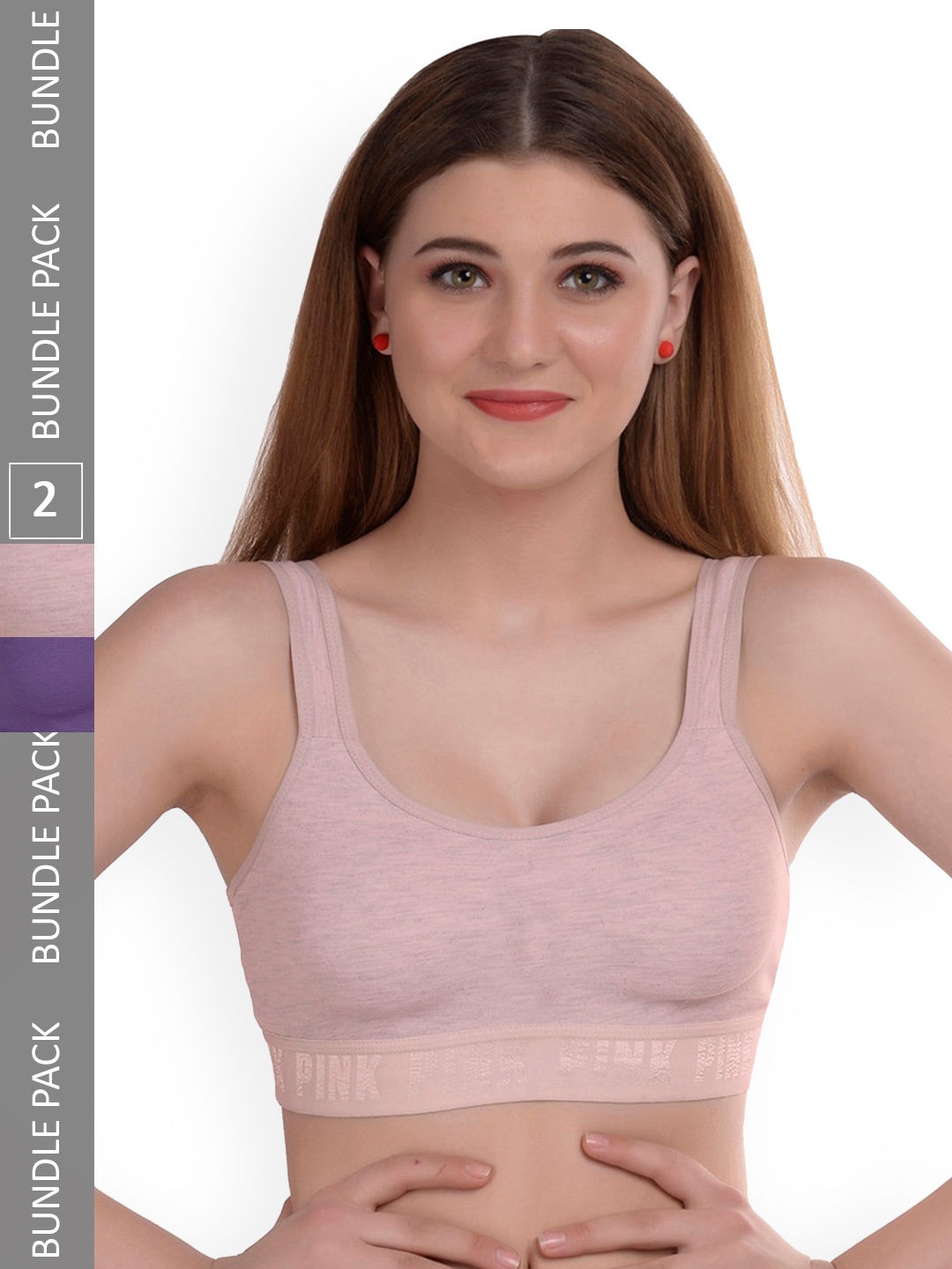 

AROUSY Pack Of 2 Cotton Lingerie Set Gayla Set_Purple,Brown_40
