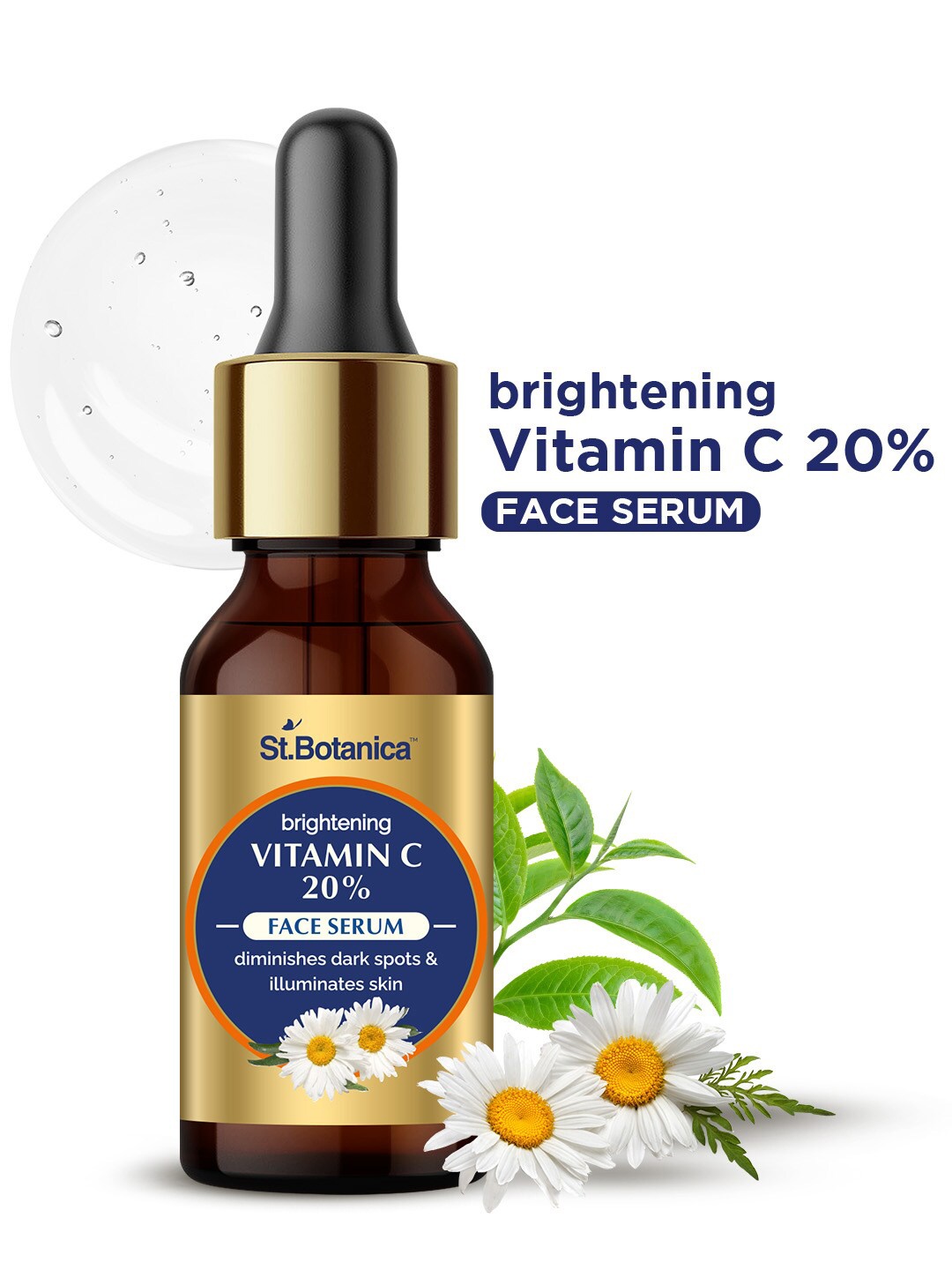 

St.Botanica Brightening 20% Vitamin C Face Serum to Diminishes Dark Spots - 10 ml, Gold