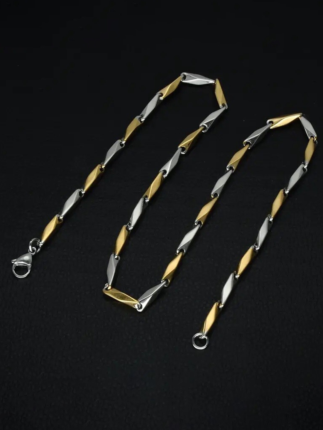 

MEENAZ Men Silver-Plated Statement Chain
