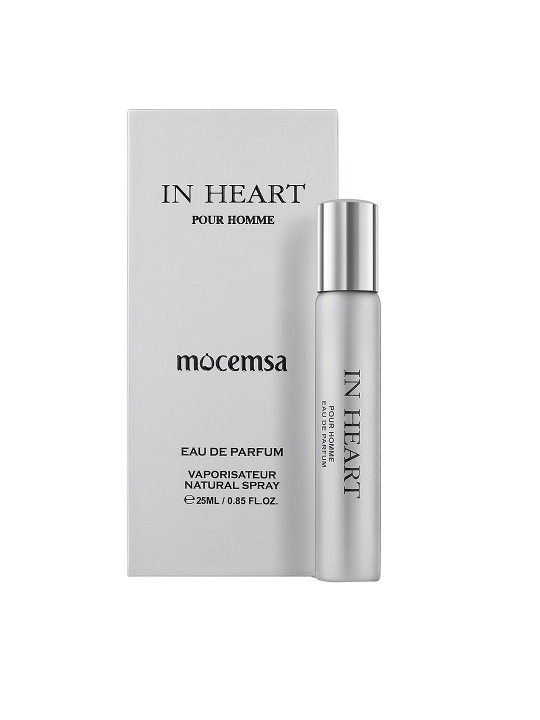 

MOCEMSA Men In Heart Long Lasting Luxury Eau De Parfum - 25 ml, Silver