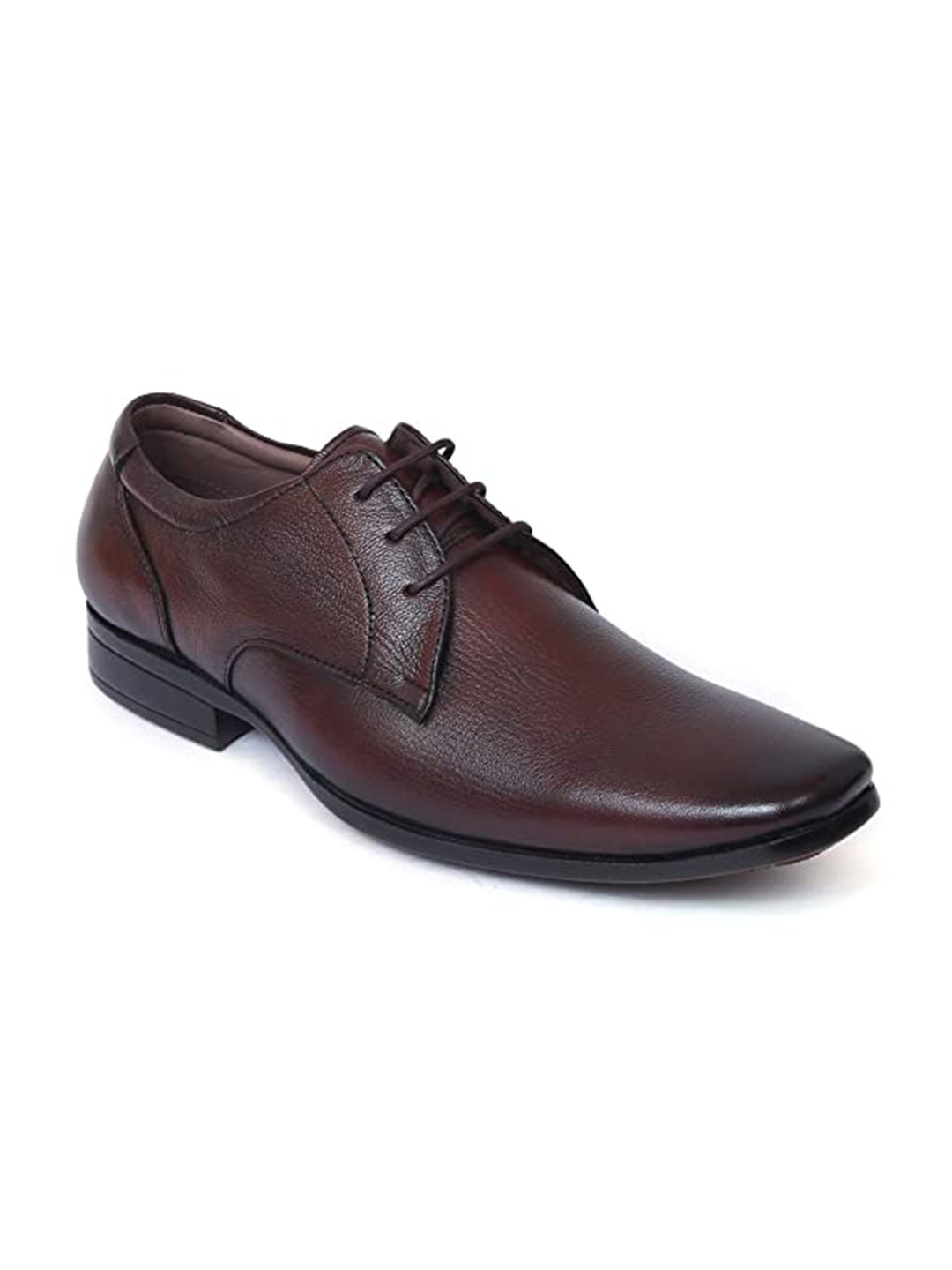 

Zoom Shoes Men Square Toe Leather Formal Derbys, Brown