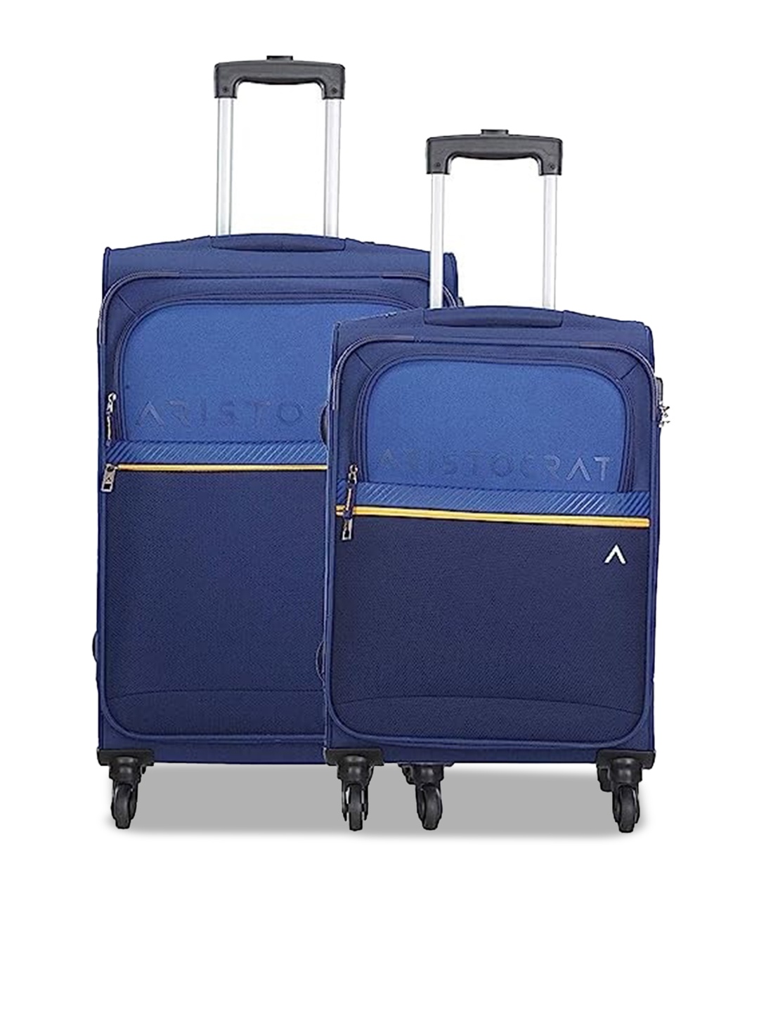 

Aristocrat Set Of 2 Soft-Sided Trolley Suitcases, Blue