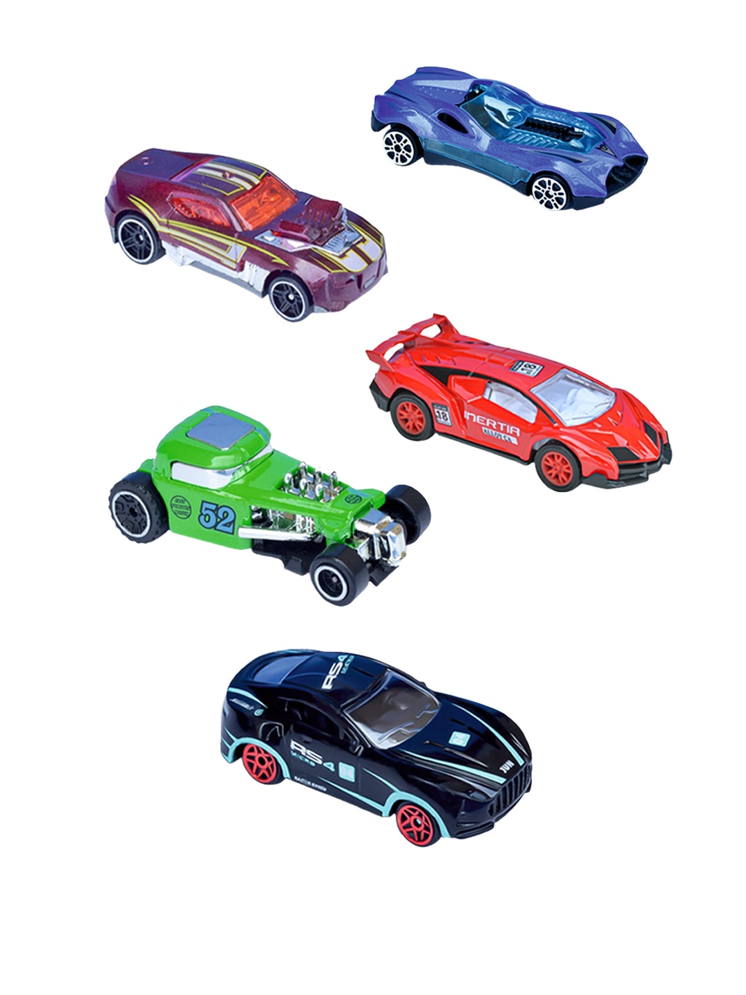 

WEMBLEY Kids Set of 5 Unbreakable Diecast Toy Cars, Red