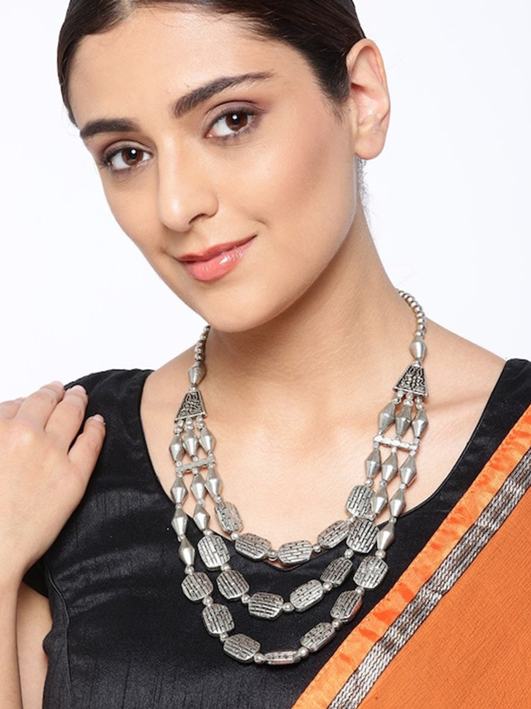 

Infuzze Silver-Plated Layered Necklace