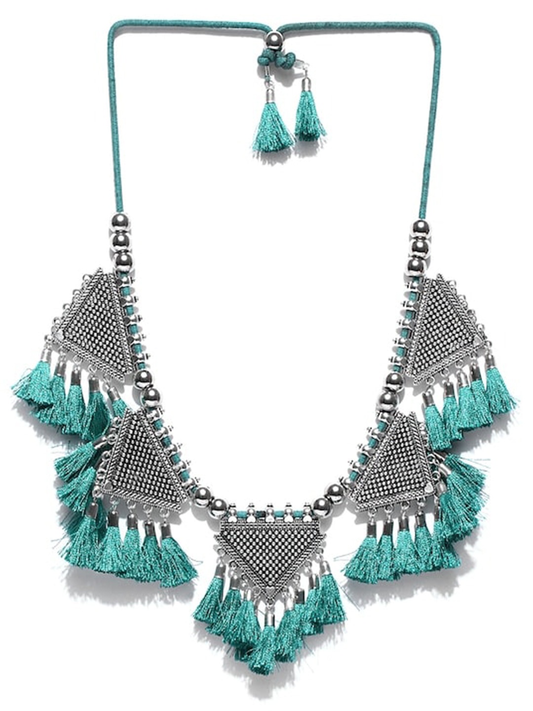 

Infuzze Silver-Plated Oxidised Necklace