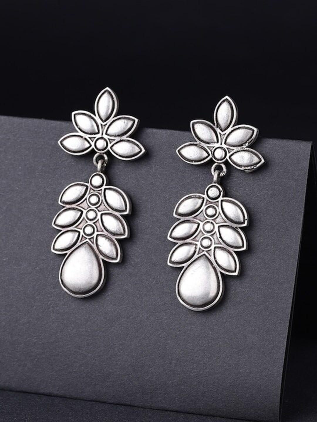 

Infuzze Silver-Plated Contemporary Drop Earrings
