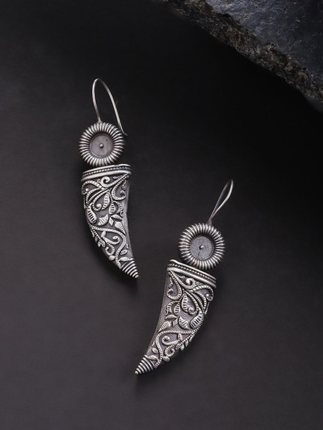 

Infuzze Silver-Plated Contemporary Drop Earrings