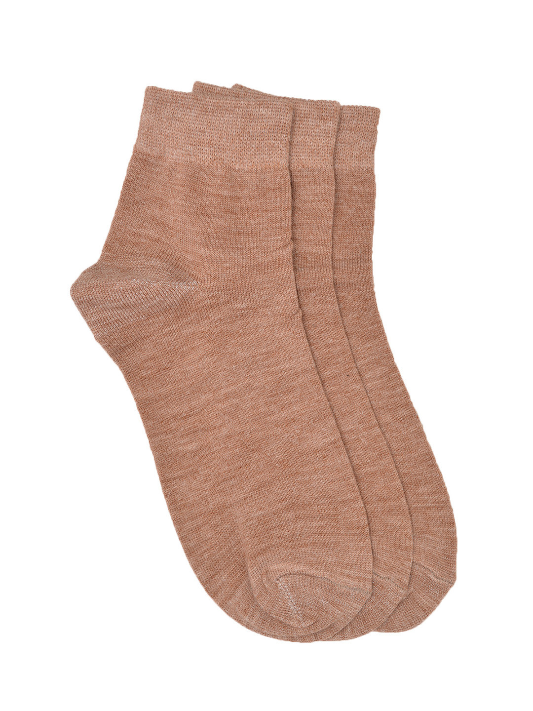 

MARC Women Set of 3 Solid Socks, Brown