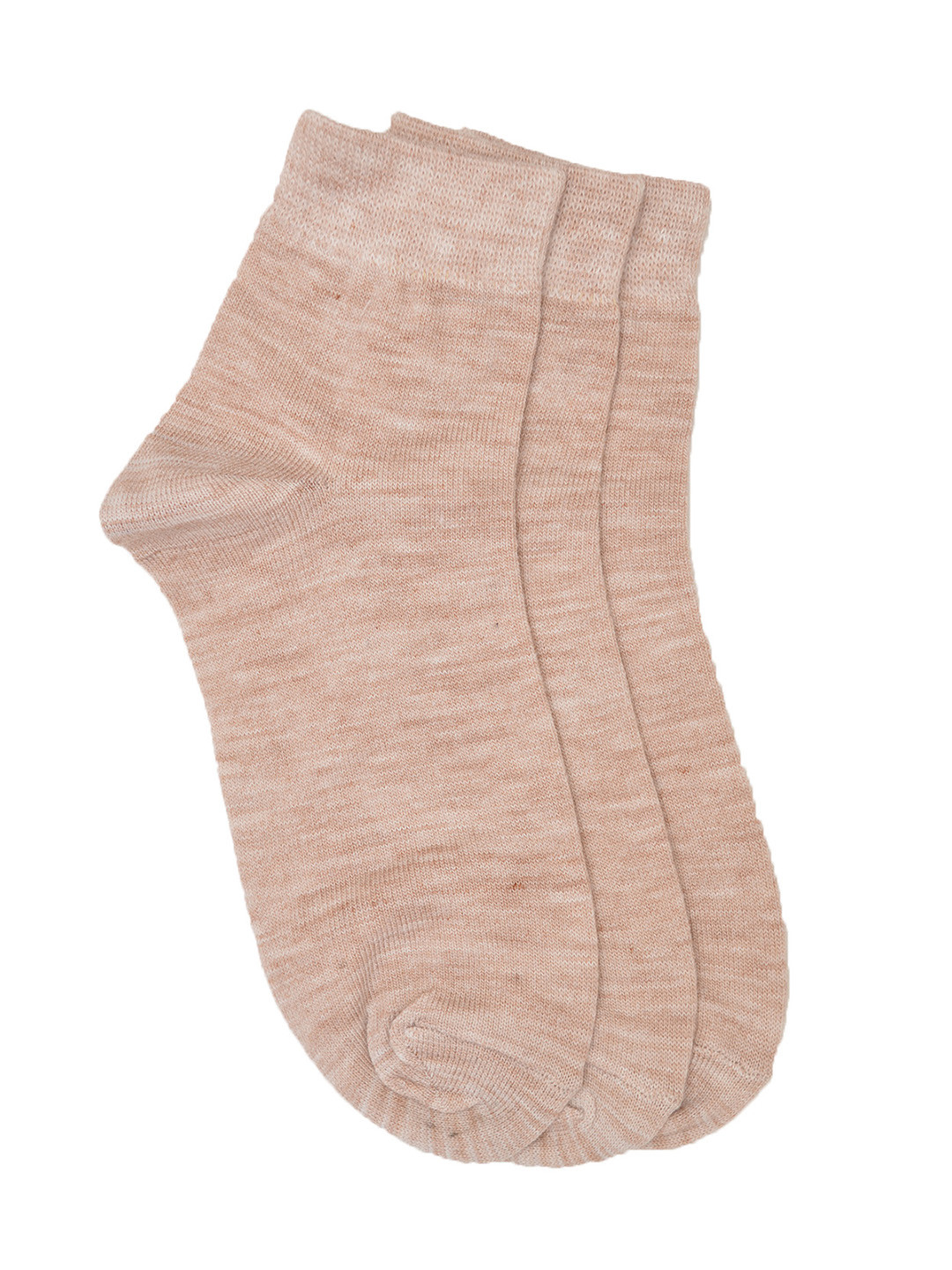 

MARC Women Set of 3 Solid Socks, Beige