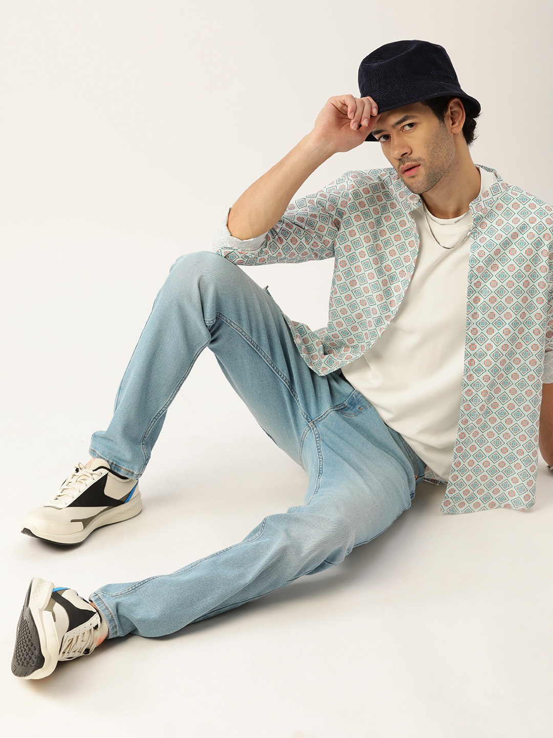 

Kook N Keech Men Relaxed Opaque Printed Casual Shirt, Blue