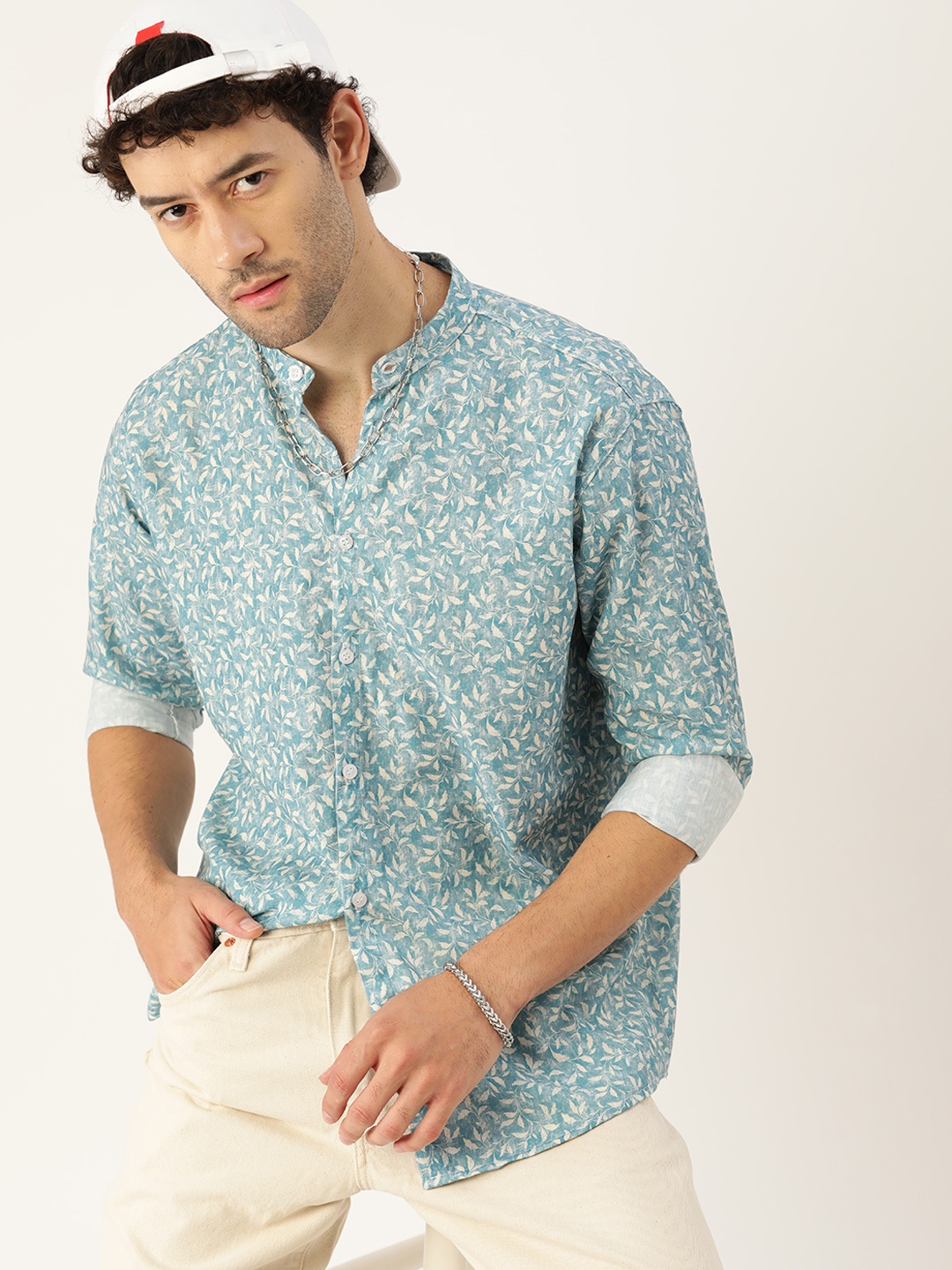 

Kook N Keech Men Relaxed Opaque Floral Printed Casual Shirt, Blue
