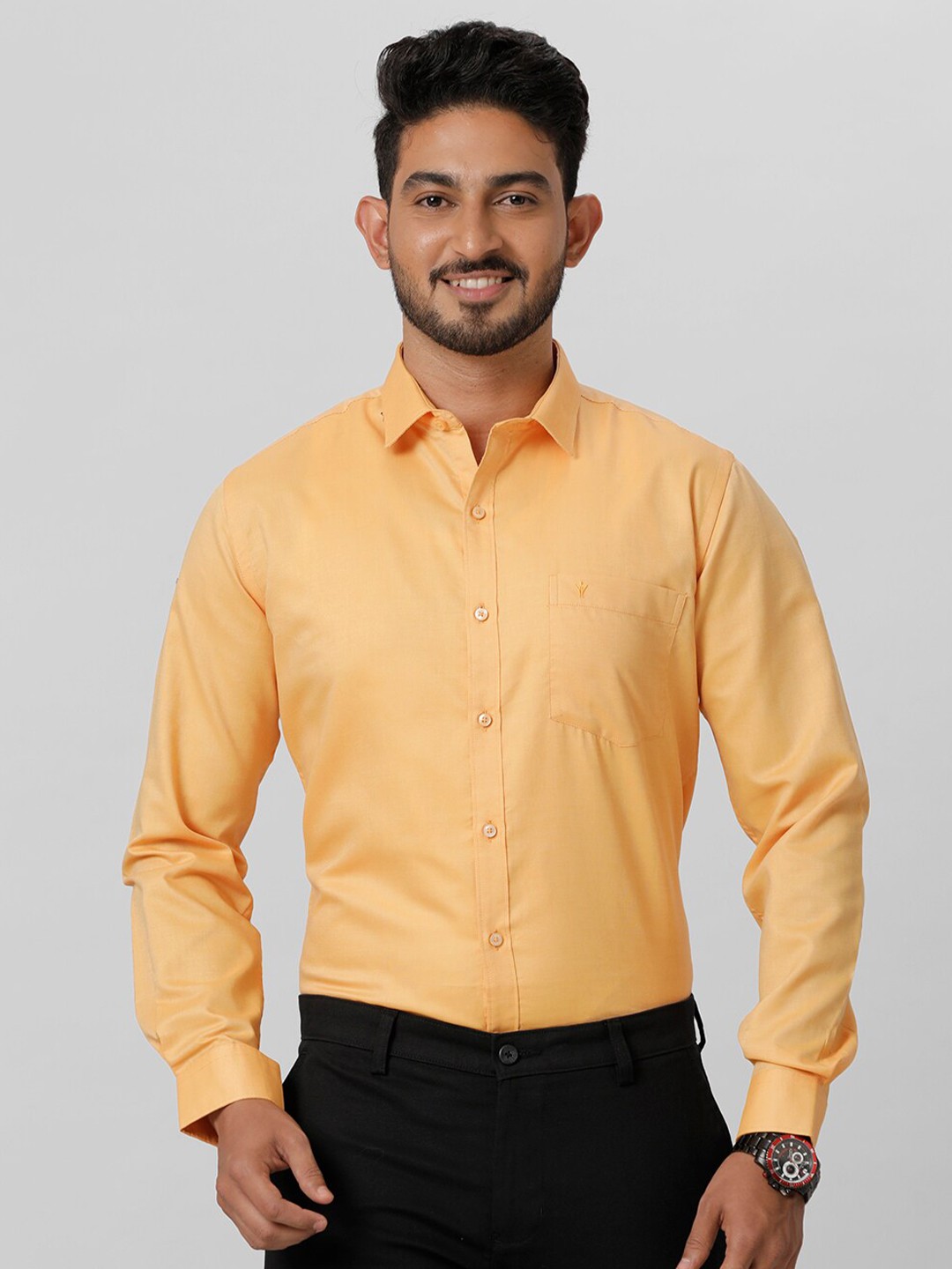 

Ramraj Spread Collar Casual Shirt, Orange