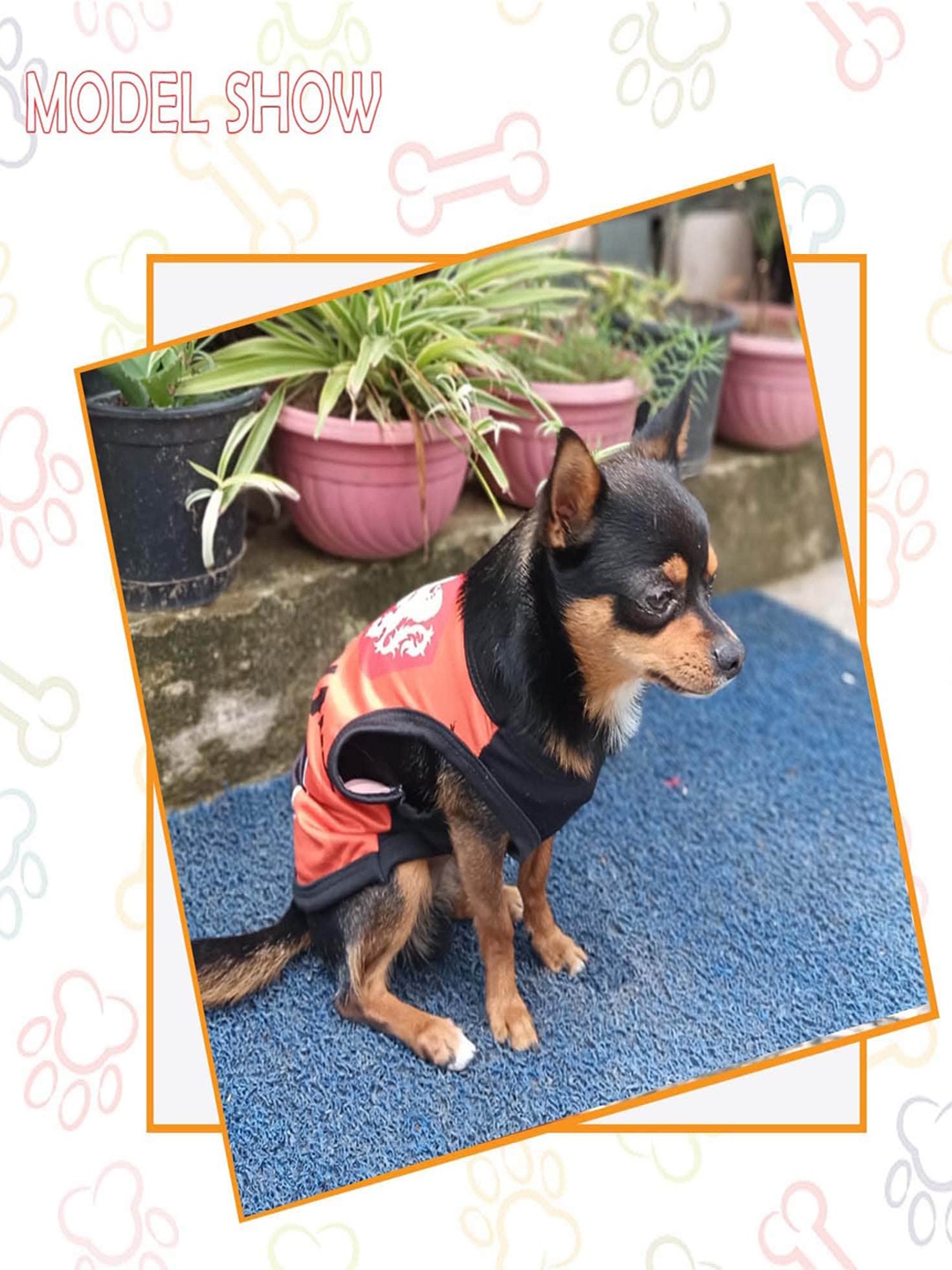 

Lulala Printed Dog T-Shirt, Orange