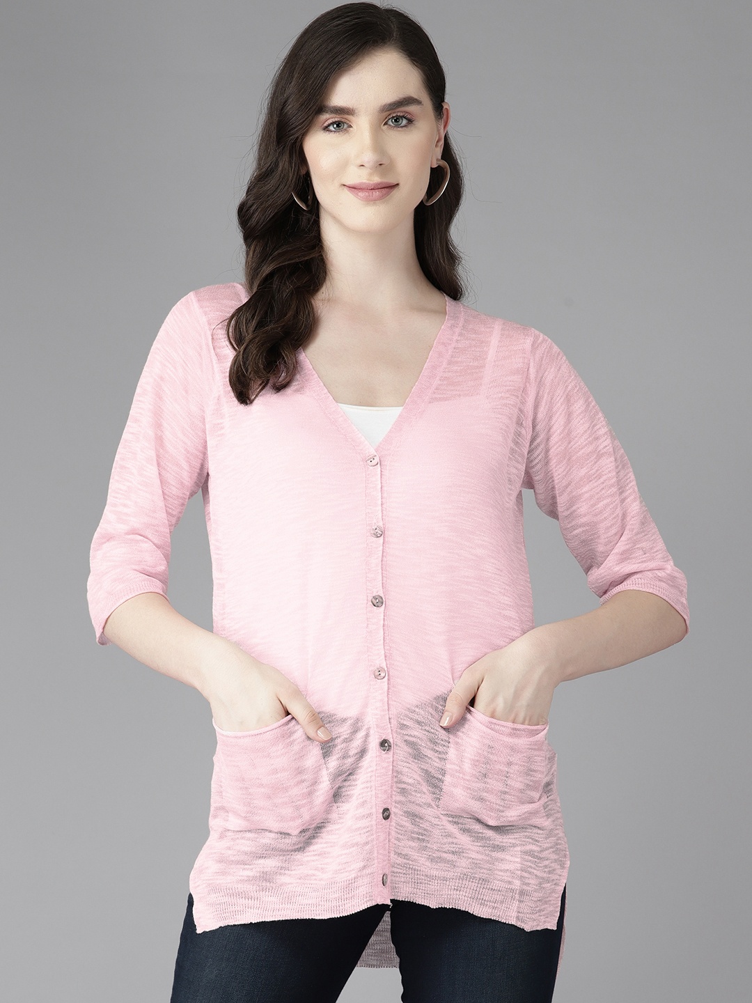 

Aarika Solid Net Top, Pink