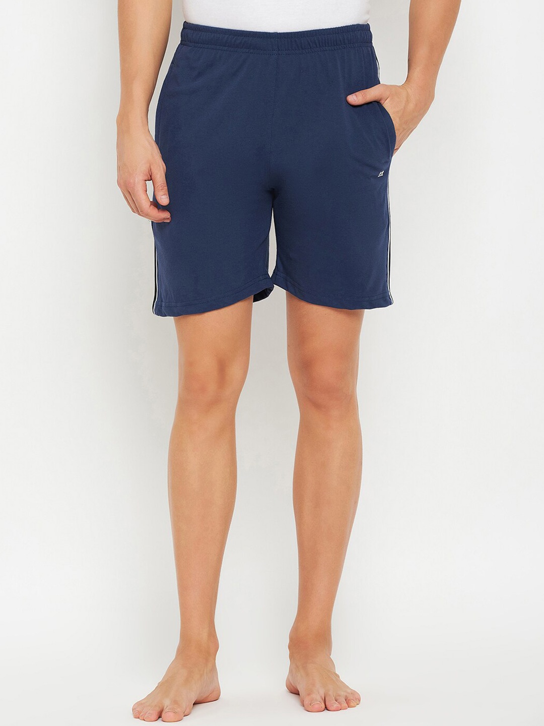 

Okane Men Mid-Rise Striped Lounge Shorts, Blue