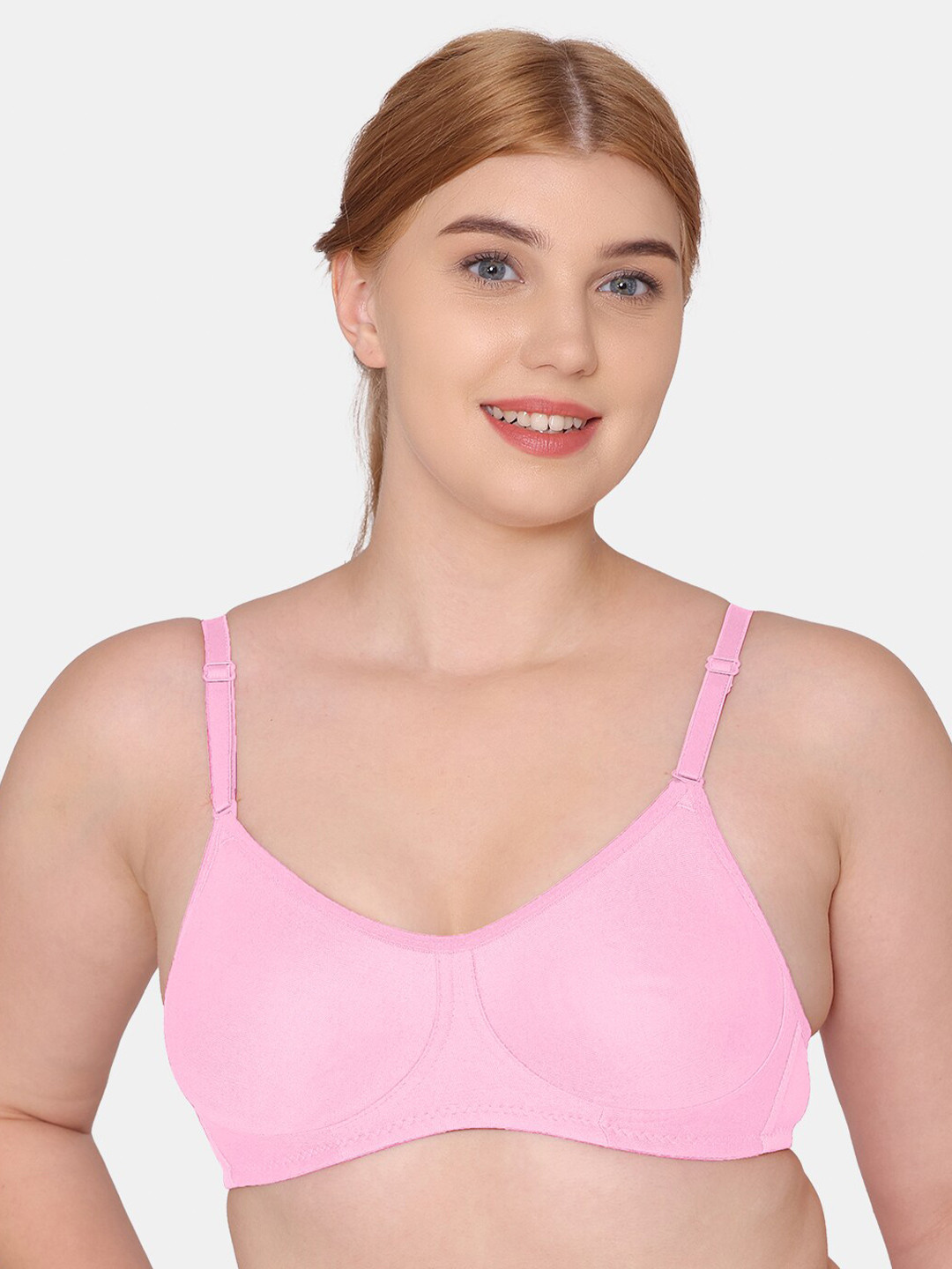 

Tweens Double Layered Seamless Full Coverage T-shirt Bra, Pink