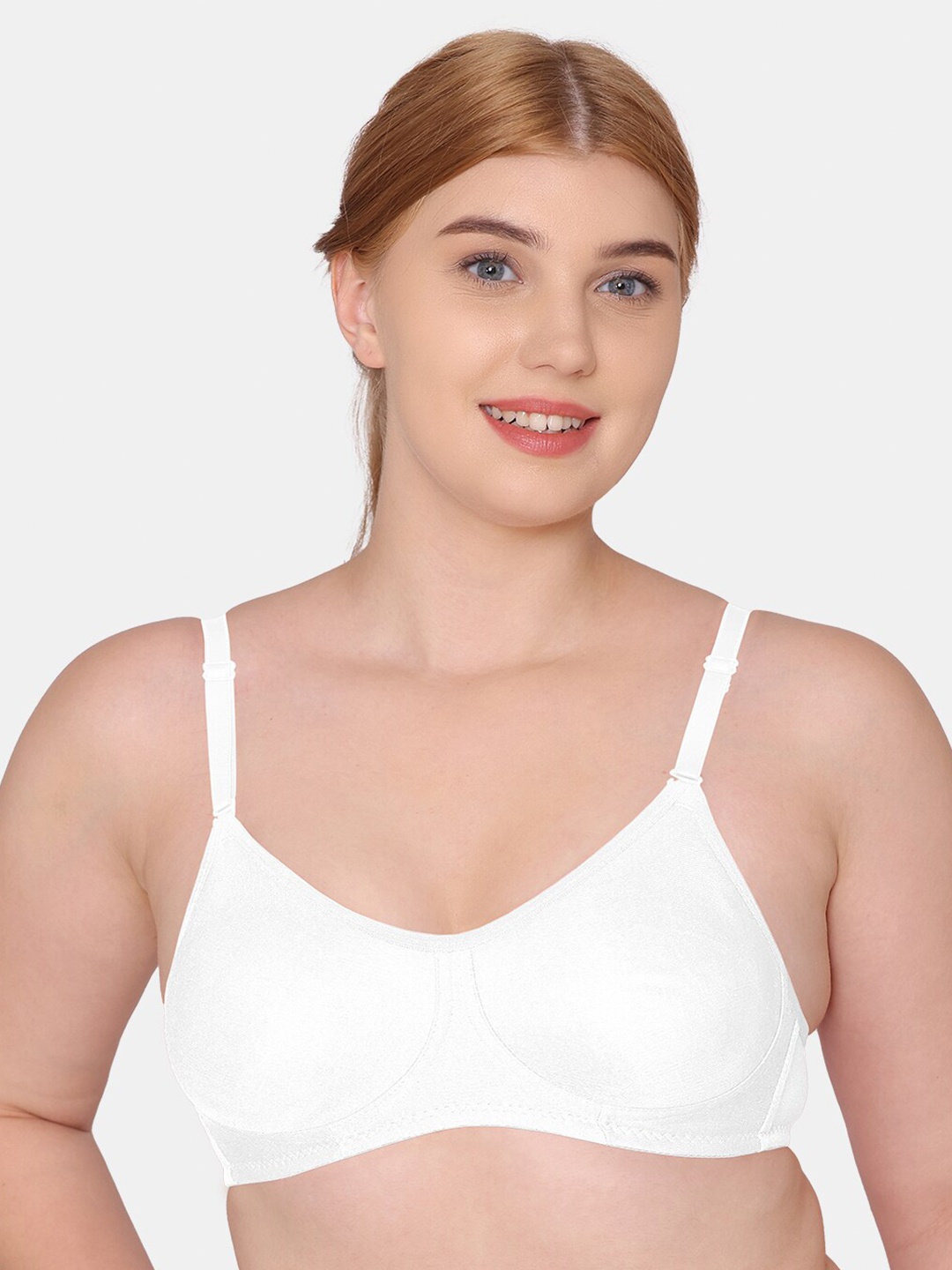 

Tweens Non-Padded Full Coverage Cotton T-shirt Bra, White