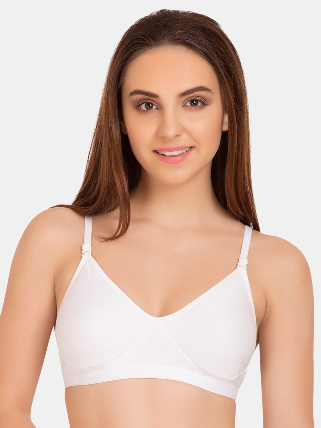 

Tweens Full Coverage Non-Padded Seamless Cotton T-shirt Bra, White