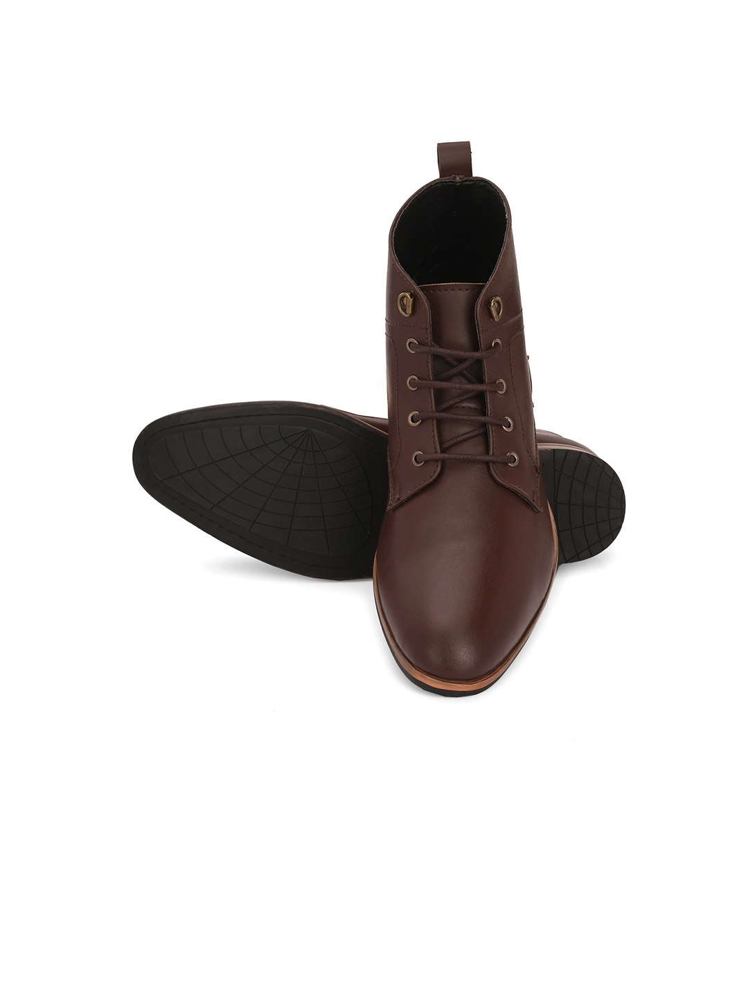 

SHENCES Men Mid-Top Regular Boots, Brown