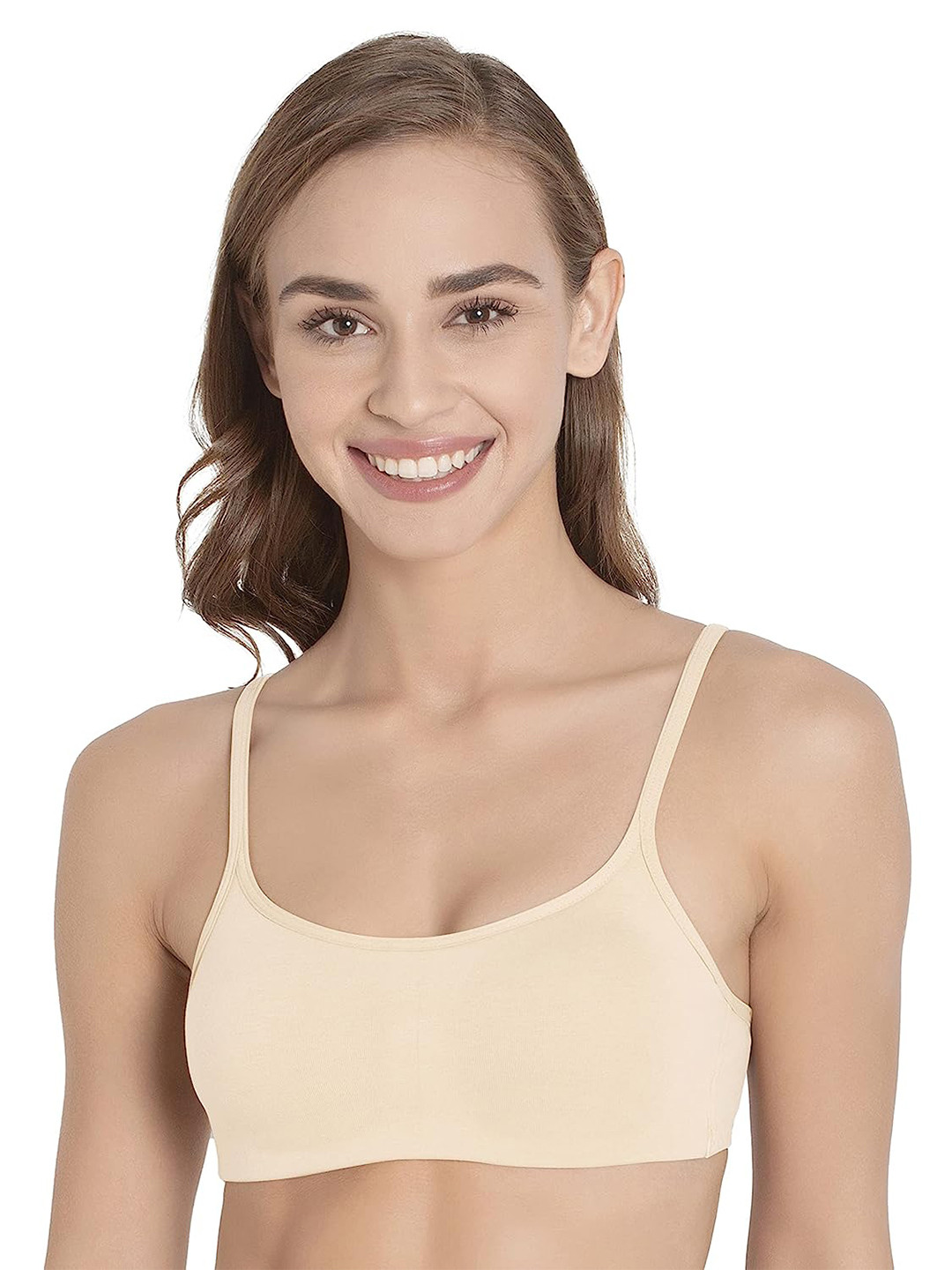 

LYTIX Every Day Bra Full Coverage Non Padded Non Wired Seamless All Day Comfort, Cream