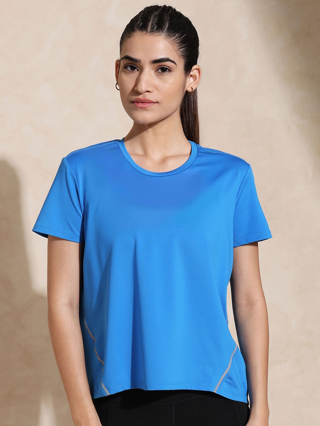 

Silvertraq Round Neck Anti Odour Regular Fit Gym T-Shirt, Blue