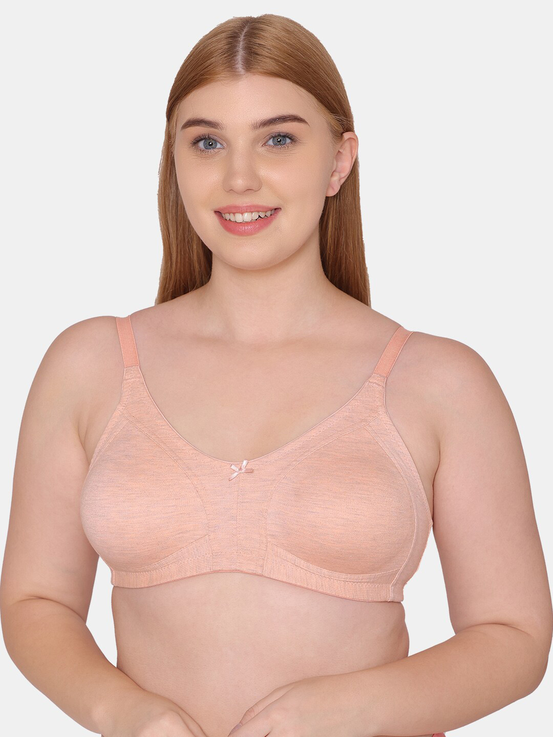 

Tweens Full Coverage Non Padded Cotton Minimizer Bra, Peach