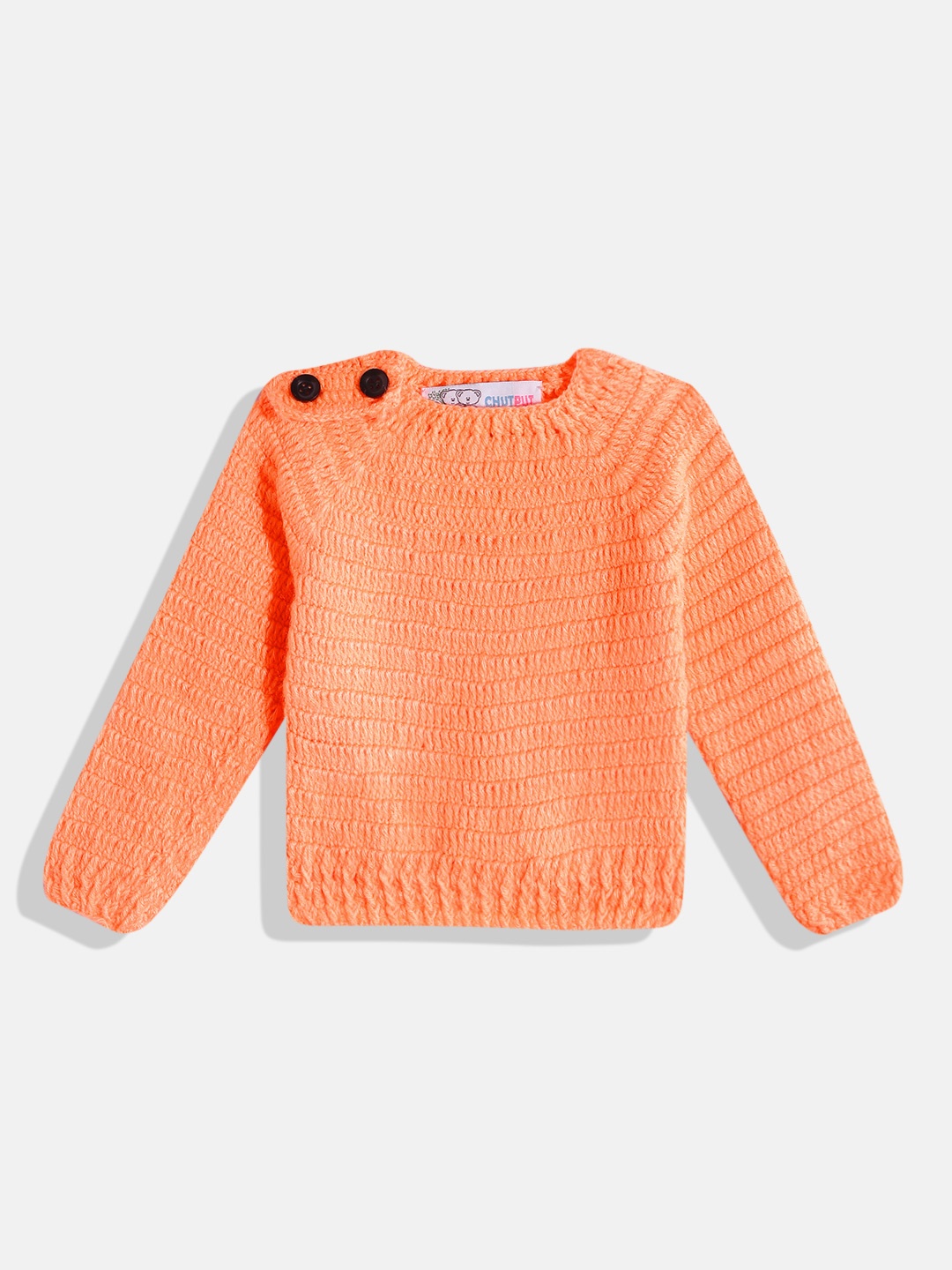 

CHUTPUT Kids Woollen Sweater Vest, Orange