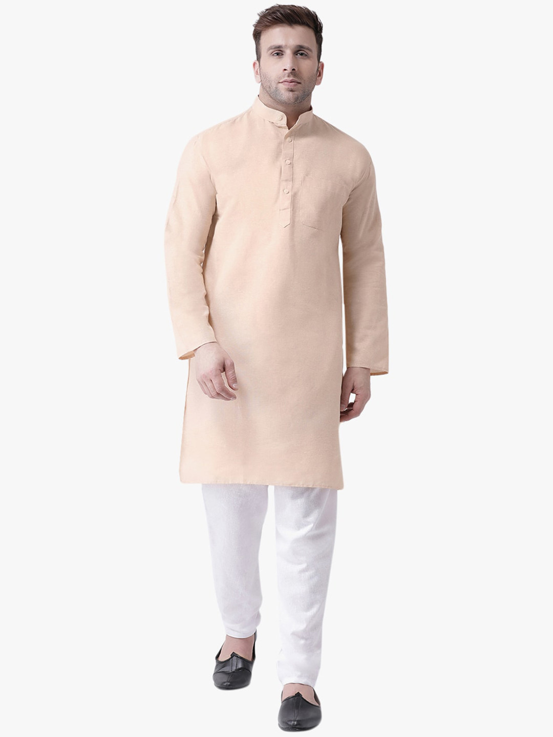 

RIAG Mandarin Collar Regular Kurta, Beige