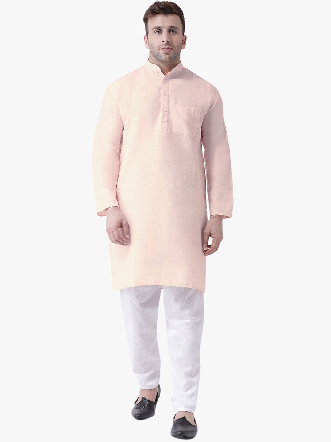 

RIAG Mandarin Collar Regular Kurta, Peach