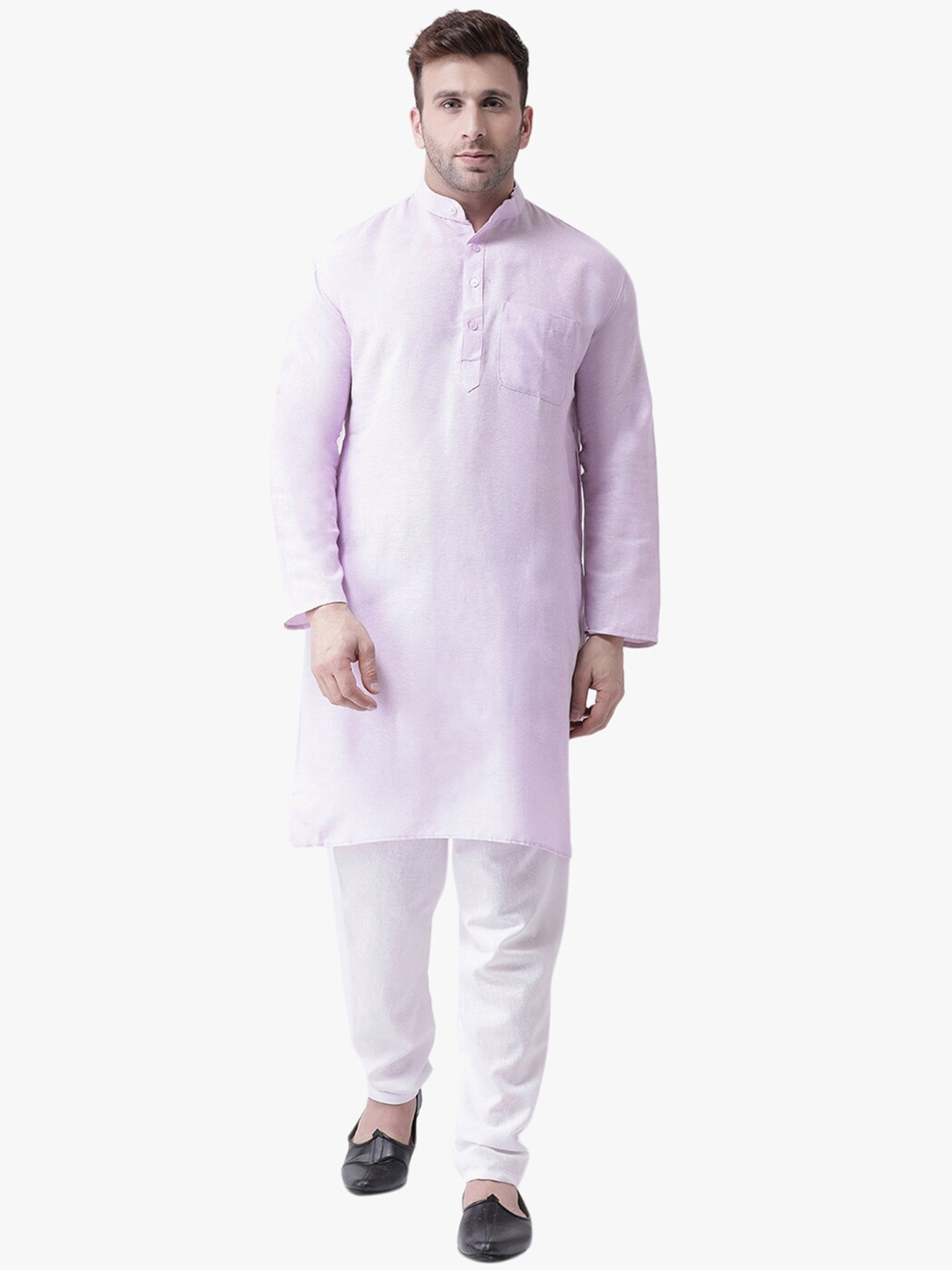 

RIAG Mandarin Collar Regular Kurta, Violet