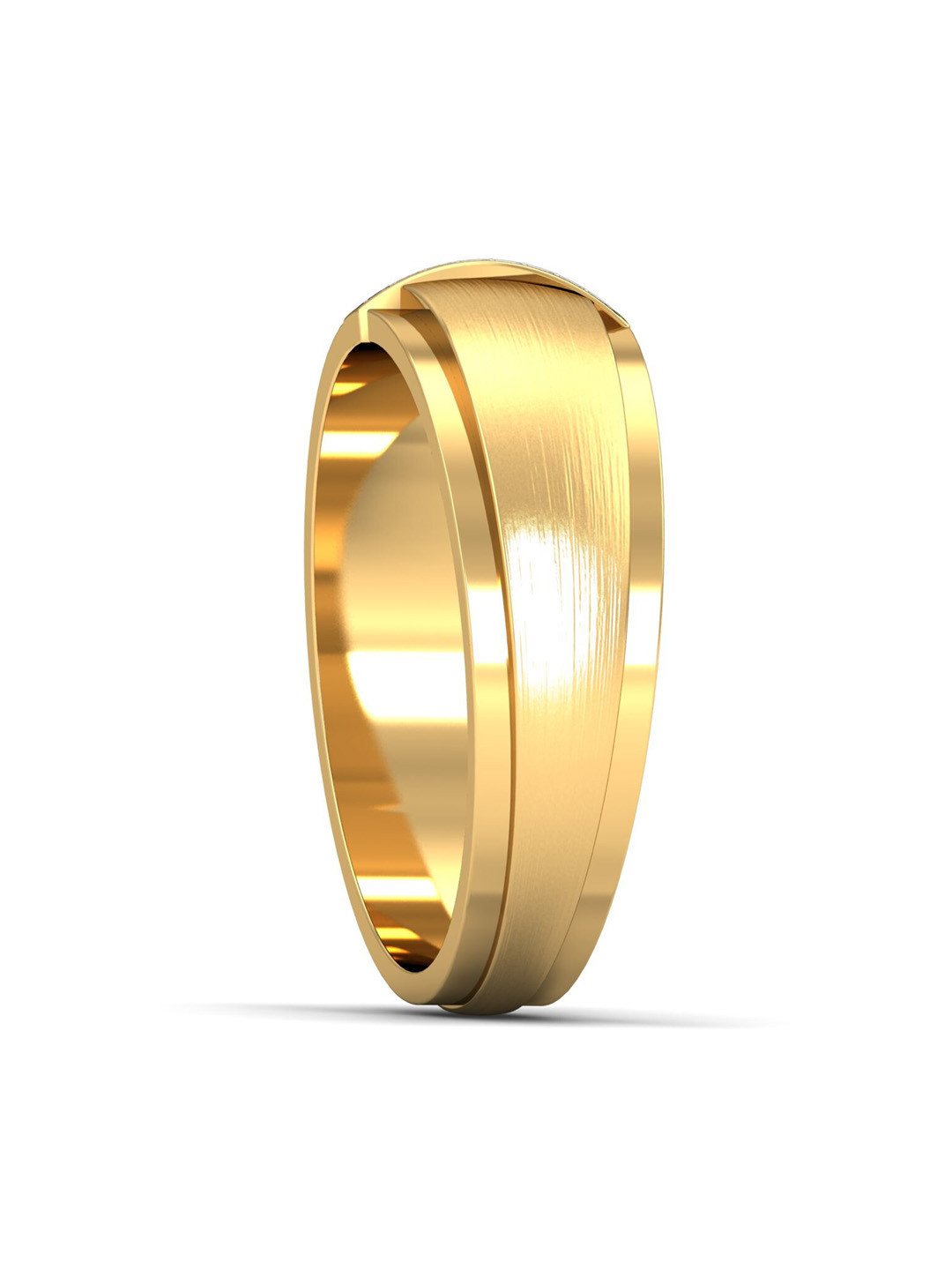 

KUBERBOX Amber Couple Band Men 18KT Gold Diamond-Studded Ring- 8.37 gm