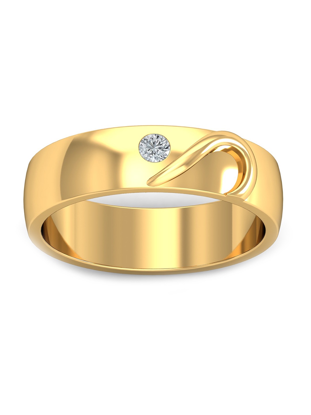 

KUBERBOX Men Diamond-Studded 18KT Gold Ring - 8.37 gm