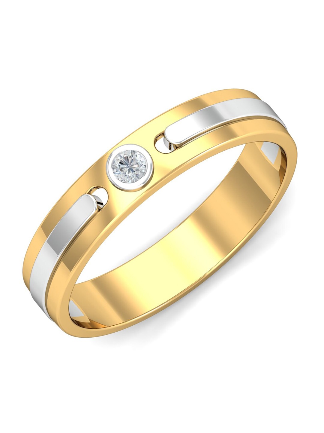 

KUBERBOX Men Diamond-Studded 18KT Gold Diamond - 2.71 gm