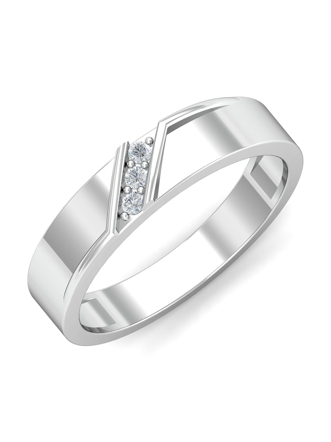 

KUBERBOX Robin 18 KT White Gold Ring Diamond - 4.83 gm, Silver