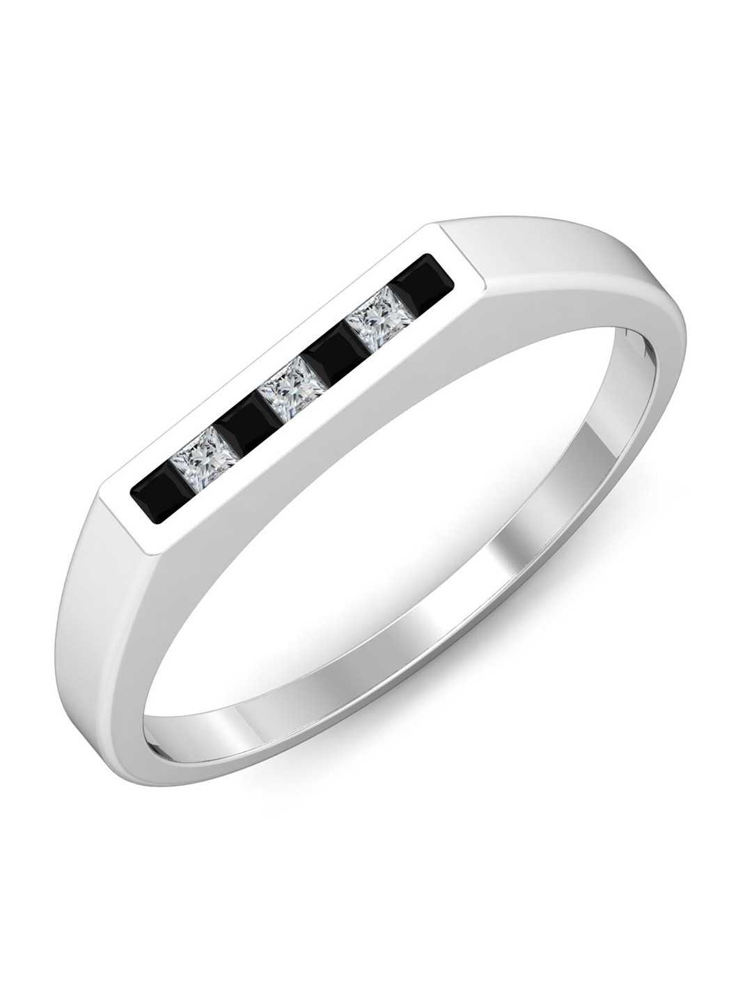

KUBERBOX Men 18KT Gold Diamond-Studded Ring -2.64 gm, White