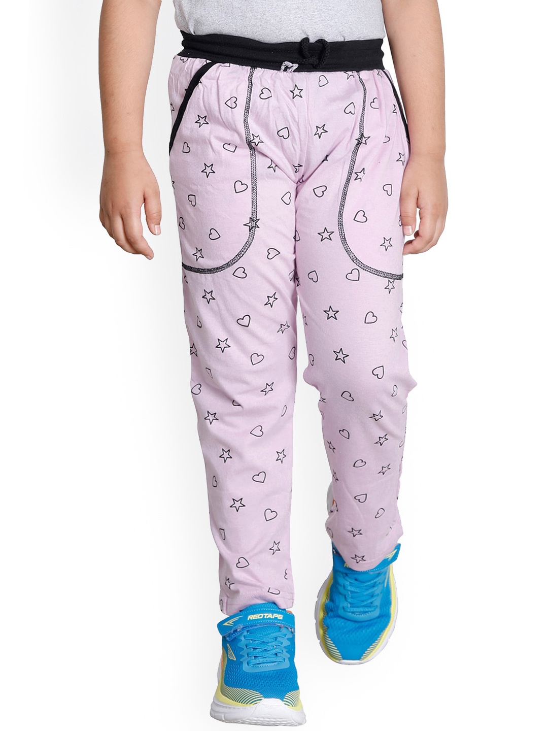 

IndiWeaves Boys Printed Cotton Track Pants, Mauve