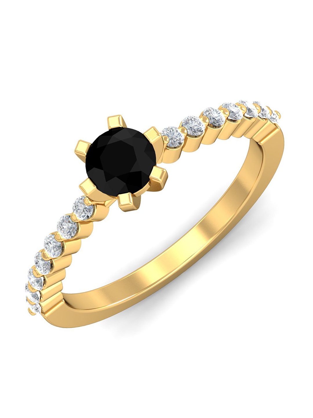 

KUBERBOX Entangled 18KT Gold Diamond-Studded Ring - 2.88gm