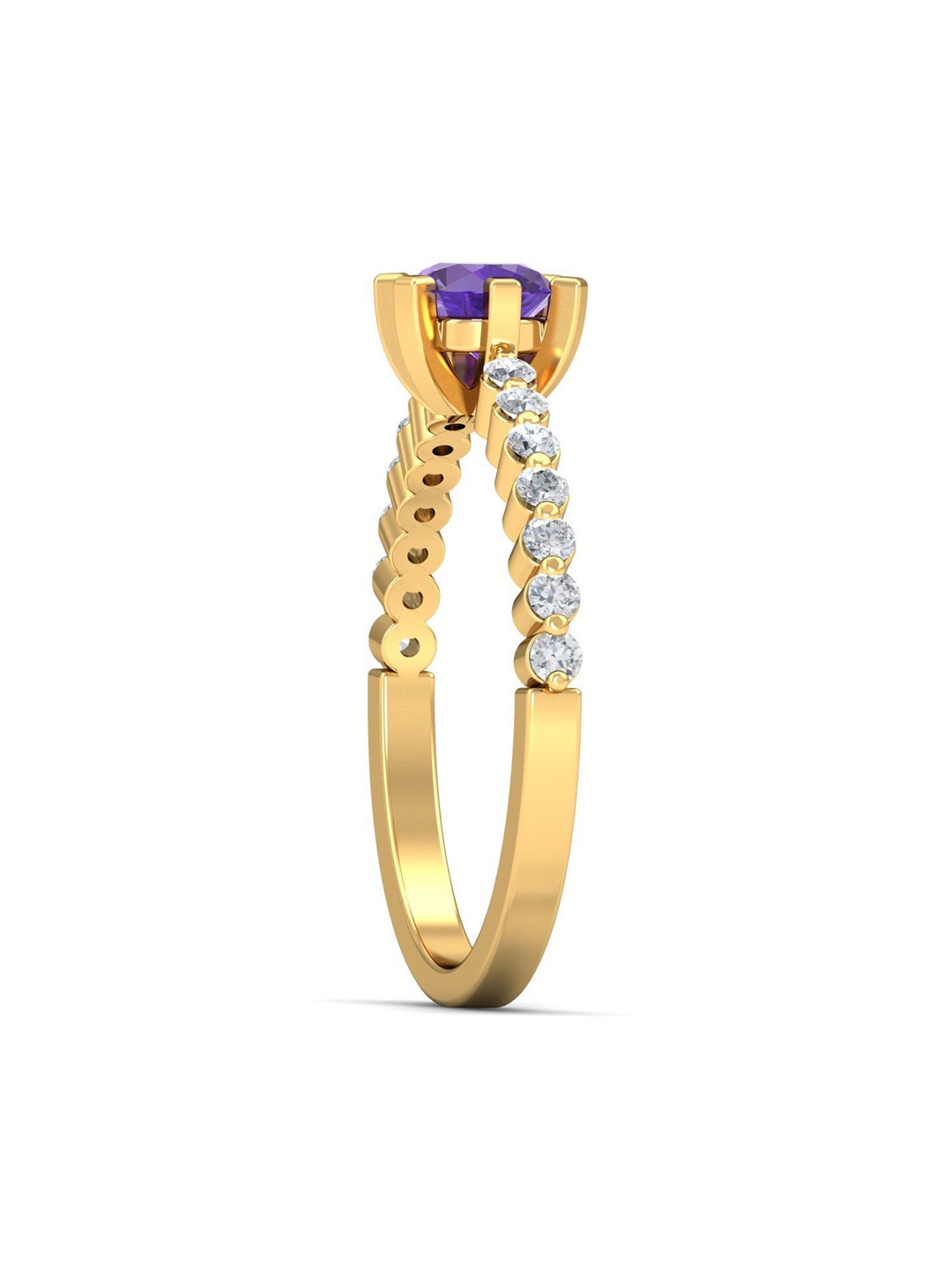 

KUBERBOX 18KT Gold Diamond-Studded Ring-2.88 gm