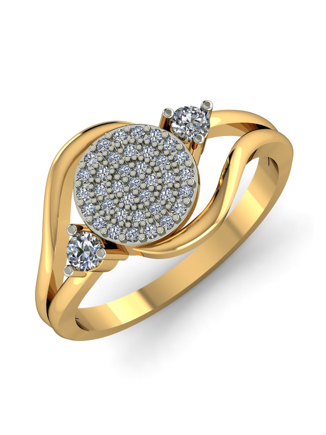 

KUBERBOX 18KT Gold Petrichor Diamonds-Studded Ring - 3.45 gm