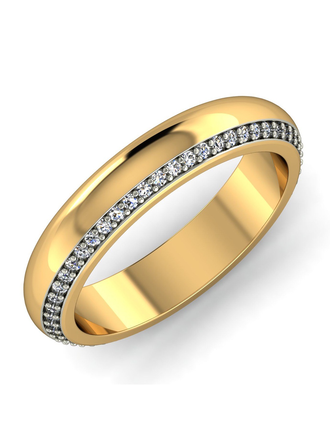 

KUBERBOX Lissome 18KT Gold Diamond-Studded Ring- 5.6 gm