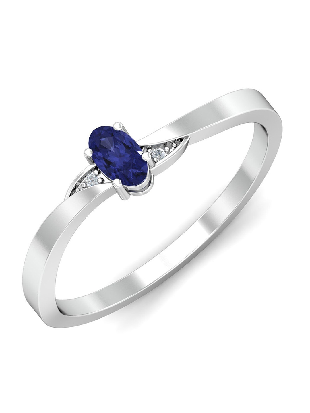 

KUBERBOX 18KT White Gold Diamond-Studded Ring-1.89 gm, Silver