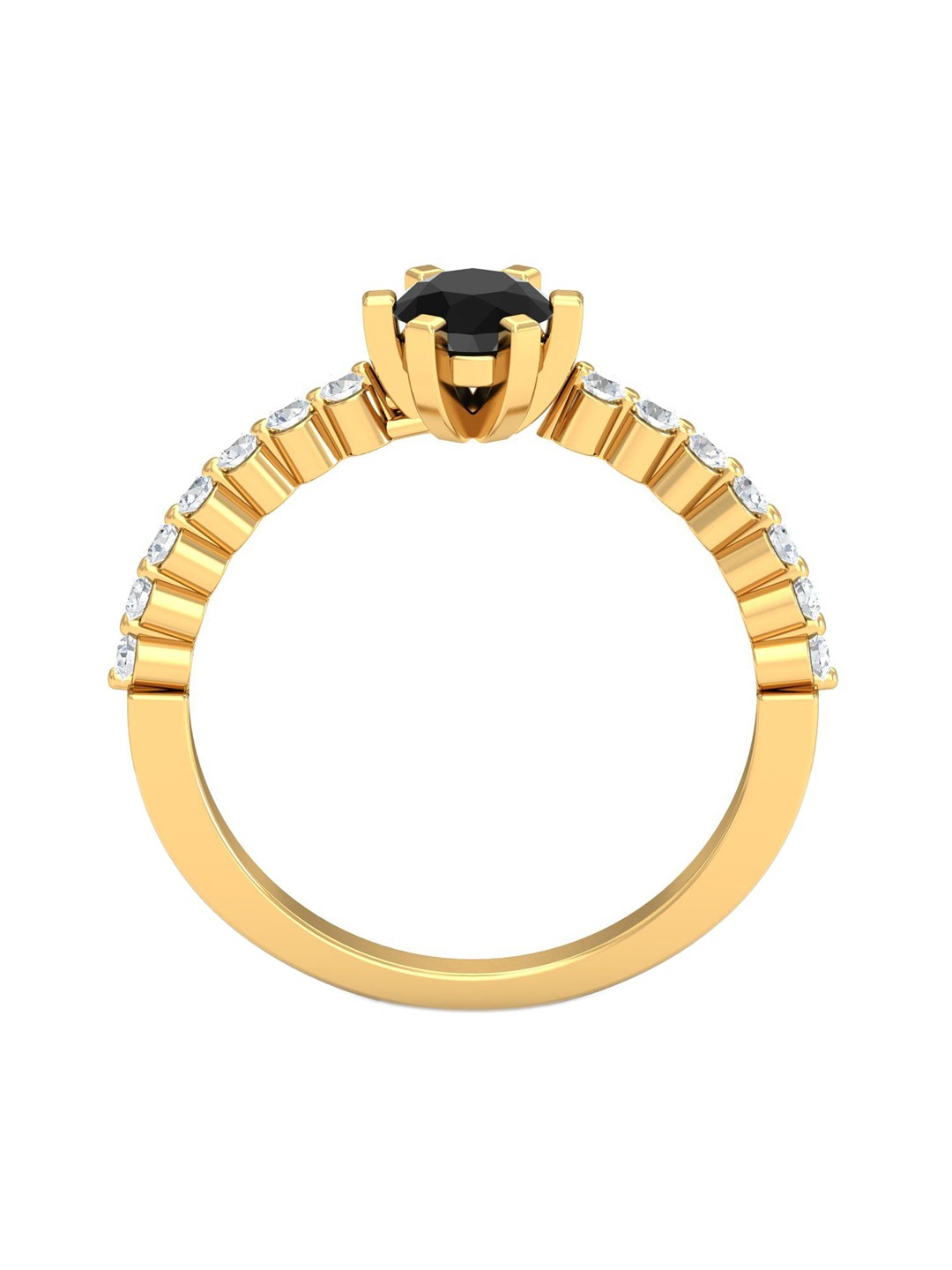 

KUBERBOX Entangled Topaz 18KT Gold Diamond Studded Ring - 2.88 gm