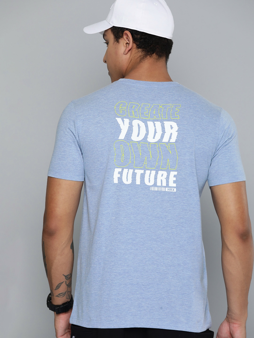 

HRX by Hrithik Roshan Men Typography Printed T-shirt, Blue