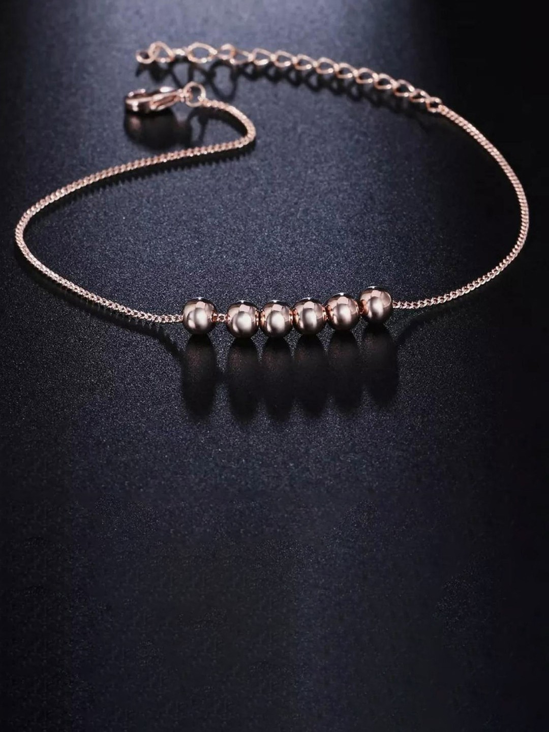 

MYKI Rose Gold-Plated Beaded Charm Bracelet