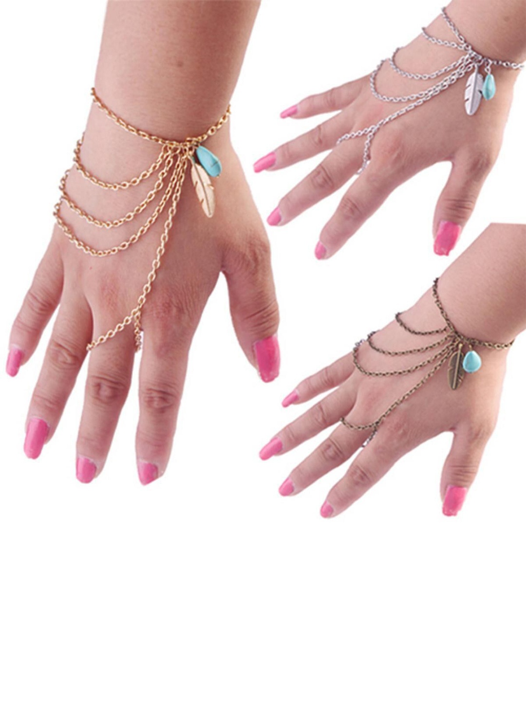 

MYKI Silver-Plated Cubic Zirconia Layered Bracelet