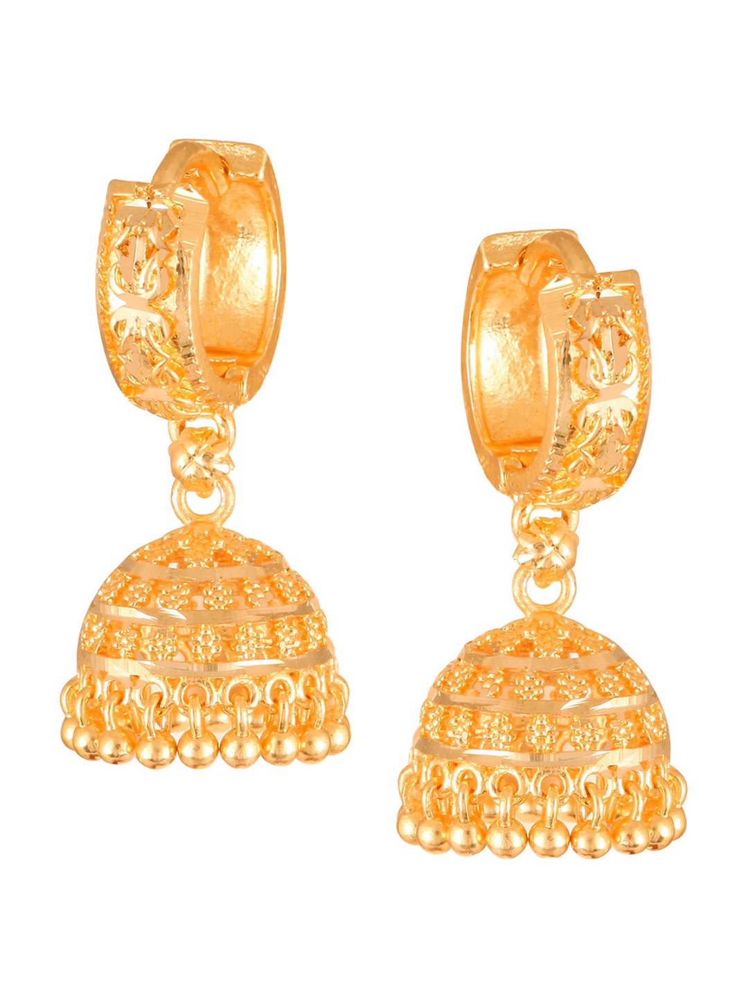 

Vighnaharta Gold-Plated Dome Jhumkas