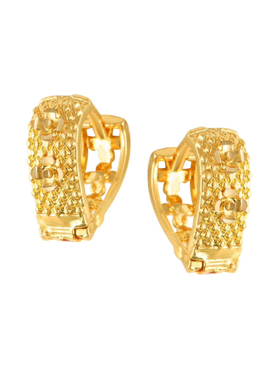 

Vighnaharta Gold-Plated Hoop Earrings