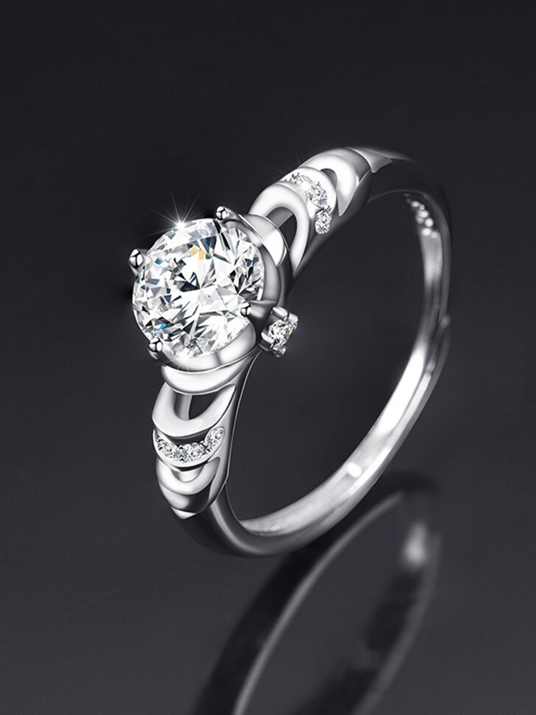 

MYKI Silver-Plated Adjustable Finger Ring