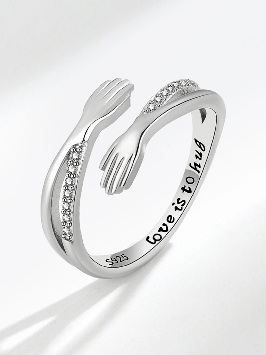 

MYKI Silver-Plated Adjustable Finger Ring